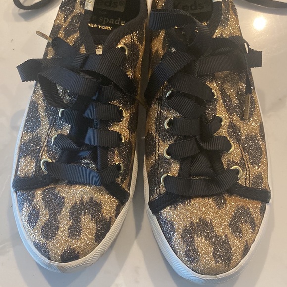 Glitter animal print Keds For Kate Spade little girls size 13 - Picture 2 of 4